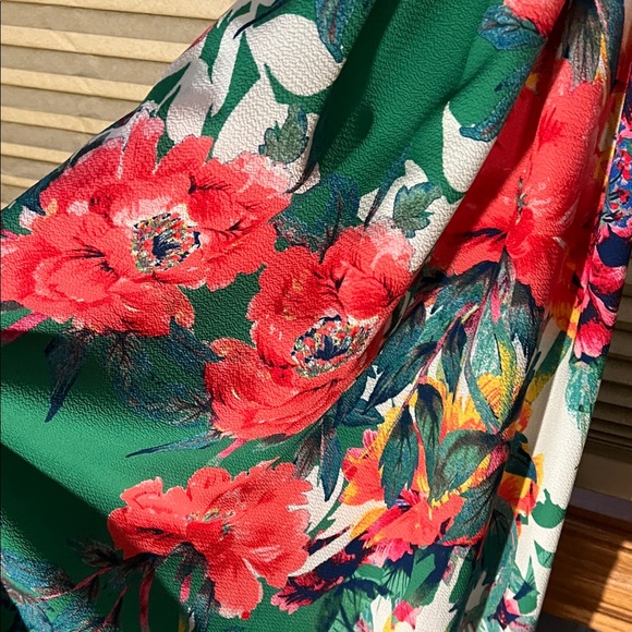 Lulu's Vibrant Green Floral Maxi Dress - Picture 4 of 4